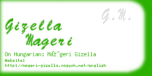 gizella mageri business card